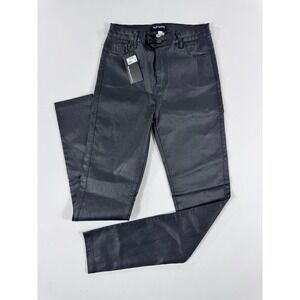 Apperloth Womens Faux Leather Pants Black High Rise Slim Fit Size S NWT